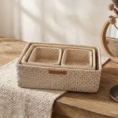 CASA CANTABRIA - Set 3 Canastos 19X15X8Cm 35X23X11Cm 40X28X13 Cm