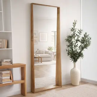 CASA CANTABRIA - Espejo Pie Madera 90X180Cm