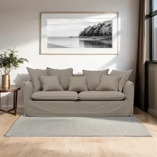 BASEMENT HOME - Sofá 3 Cuerpos Atlanta Tela