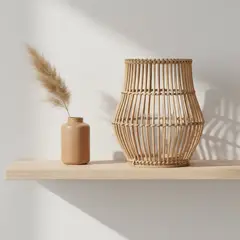 ROBERTA ALLEN - Fanal Rattán Natural 14X20 Cm Farol Adorno Decorativo