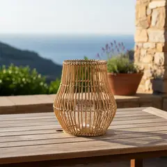 ROBERTA ALLEN - Farol Rattán Natural 14X20 Cm Adorno Decorativo