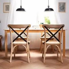 BASEMENT HOME - Par de Sillas de Comedor Riviera Café Madera
