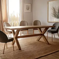 BASEMENT HOME - Mesa de Comedor Carmen 10 Puestos Madera Natural