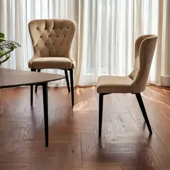 BASEMENT HOME - Par De Sillas Nola Taupe