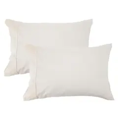 BASEMENT HOME - Set de 2 Fundas de Almohada Blancas
