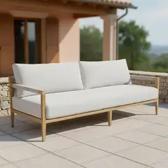 BASEMENT HOME - Sofá 3 Cuerpos Aruba Beige