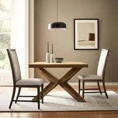 BASEMENT HOME - Silla de Comedor Duke Tapizada en Arpillera
