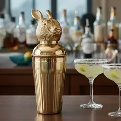 BASEMENT HOME - Shaker Coctelera Conejo Dorado Bar Antique 8.2 X 20 Cm