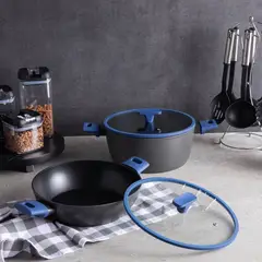 WURDEN - Olla Arrocera 26 Cm Antiadherente Azul Oscuro