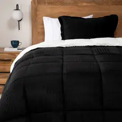 BASEMENT HOME - Plumón Sherpa Bicolor Mink