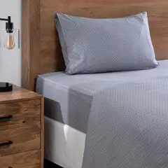 BASEMENT HOME - Juego De Sábanas 300 Hilos Toronto Gris