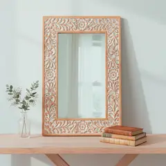 ROBERTA ALLEN - Espejo De Pared con Marco de Madera 50x70 Cm Decorativo