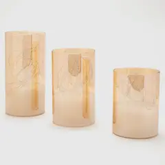MICA - Set De Velas Decorativas Con Luz Led Beige