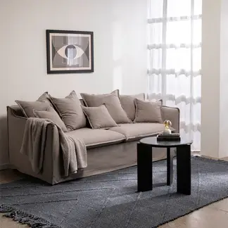 BASEMENT HOME - Sofá Cama Atlanta 3 Cuerpos Gris