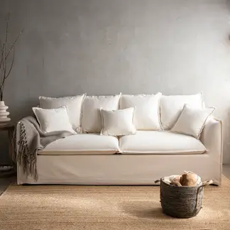 BASEMENT HOME - Sofá Cama Atlanta 3 Cuerpos Ivory