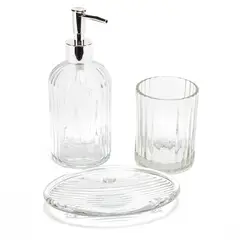 ROBERTA ALLEN - Set de Accesorios de Baño Clear