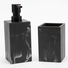 BASEMENT HOME - Set Accesorios de Baño Marble Negro