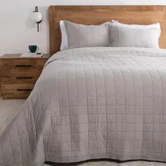 BASEMENT HOME - Cubrecama Estampado Square Blanco