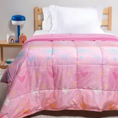 MICA KIDS - Plumón Estampado Corazones 1.5 Plazas