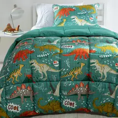 MICA KIDS - Plumón Infantil Dinox Verde 1.5 Plazas