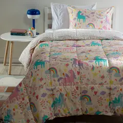 MICA KIDS - Plumón Infantil Dream Multicolor 1.5 Plazas