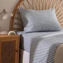 MICA KIDS - Juego de Sábanas Vichy 100% Algodón 180 Hilos