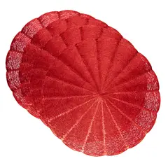 ROBERTA ALLEN - Set 4 Individuales Olas Rojas Navidad Roja