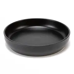 BASEMENT HOME - Plato Hondo Cerámica Gres Negro 22.5 cm