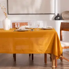 BASEMENT HOME - Mantel Cotton Linen Rectangular Mostaza