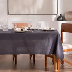 BASEMENT HOME - Mantel Lino Algodón Rectangular Grafito