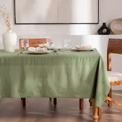 BASEMENT HOME - Mantel Lino Rectangular 180x240 cm Verde