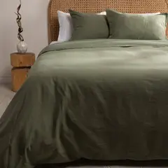 BASEMENT HOME - Funda Plumón Lino Con Fundas De Almohada