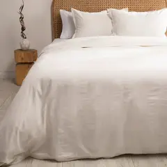 BASEMENT HOME - Funda Plumón Lino Con Fundas De Almohada