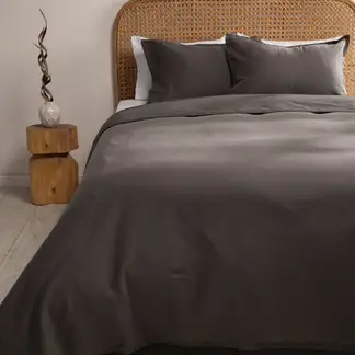 BASEMENT HOME - Funda Plumón Lino Con Fundas De Almohada