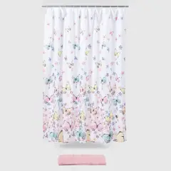 MICA - Set De Cortina De Baño Butter Estampada Con Mariposas