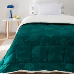 MICA KIDS - Plumon Infantil Dinosaurios Sherpa 1,5 Plazas Mica