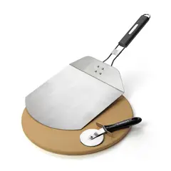 CUISINART - Set Pizza Piedra/Cortador Pizza/Pala