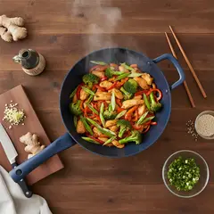 WURDEN - Wok 30 Cm Cerámica Azul