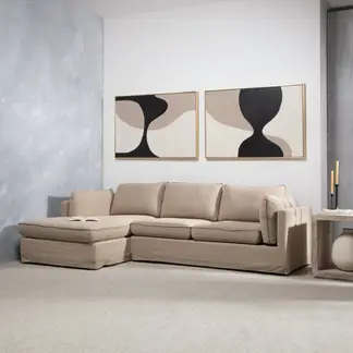 BASEMENT HOME - Sofá Seccional Izquierdo Europa 4 Cuerpos
