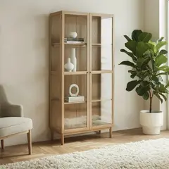 BASEMENT HOME - Vitrina Elba Natural Estilo Moderno