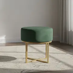 ROBERTA ALLEN - Puff Velvet Patas Doradas 40X45 Cm Pouff