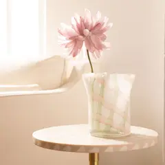 ROBERTA ALLEN - Florero Con Lineas Vidrio Adorno Decoración