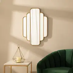 BASEMENT HOME - Espejo Velvet Marco Dorado 80X54 Cm