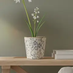 ROBERTA ALLEN - Macetero 13 Cm Flores Azul