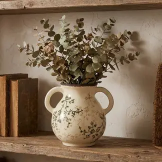 BASEMENT HOME - Jarrón Decorativo 21 cm Cerámica
