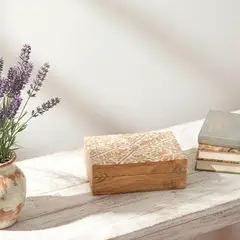 ROBERTA ALLEN - Caja Adorno Madera 22X15X7 cm Decoración