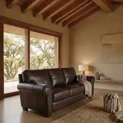 ROBERTA ALLEN - Sofá 3 Cuerpos Castle Cuero