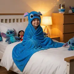 DISNEY - Manta Stitch Azul 75X150 Cm