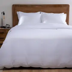 BASEMENT HOME - Funda De Plumón Hotel Dobby Algodón 300 Hilos Blanco