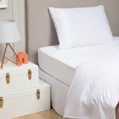 MICA KIDS - Juego De Sábanas Infantil Broderie 180 Hilos Blanca